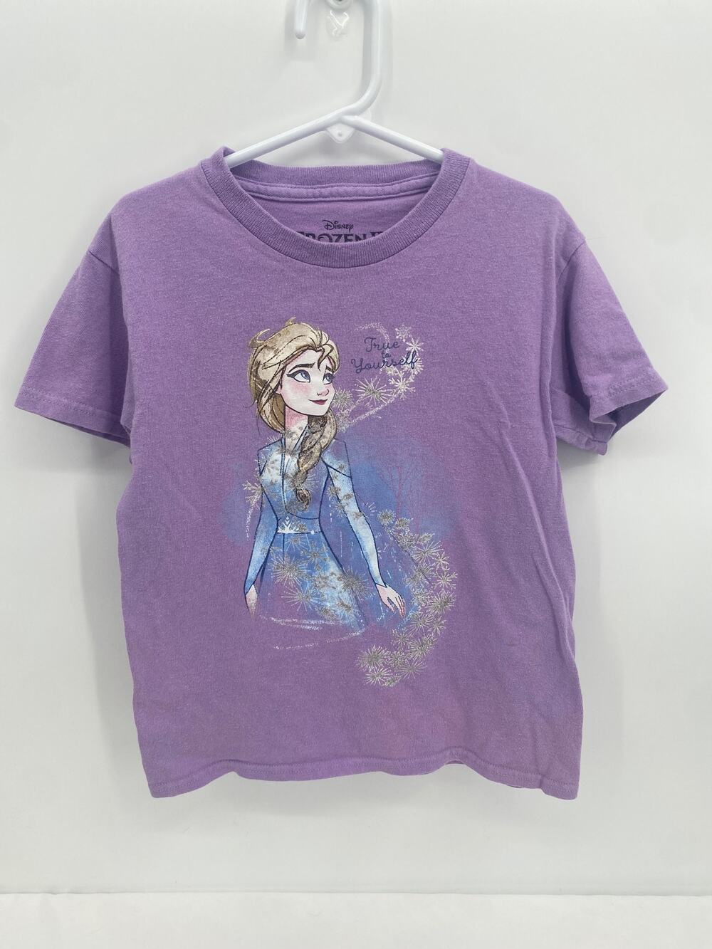 Disney Frozen II Elsa Purple T-shirt Short Sleeve Tee XS
